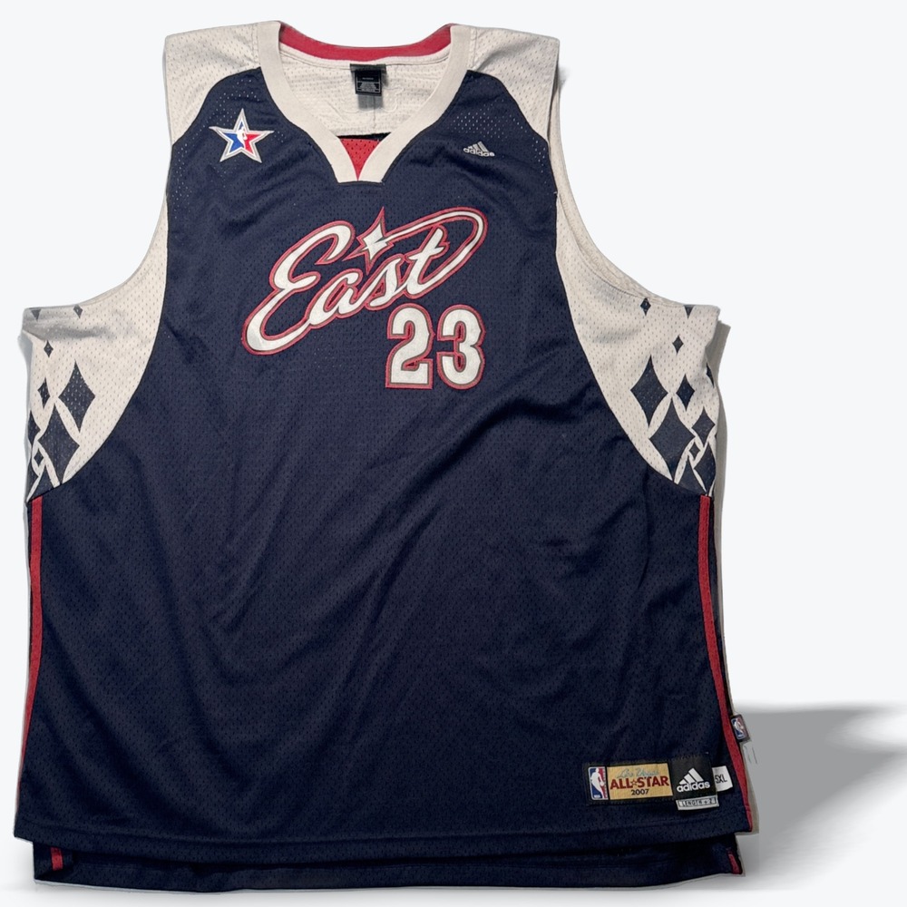 LeBron James 2007 NBA All Star Game Jersey Mens 5XL East Las Vegas Adidas Blue